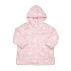 HD114-P: Pink Hearts Coral Hoodie (6m-3y)